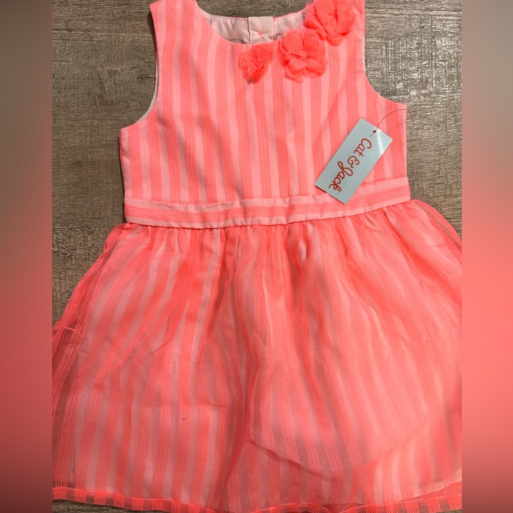 Cat & Jack Pink Striped Casual Dress